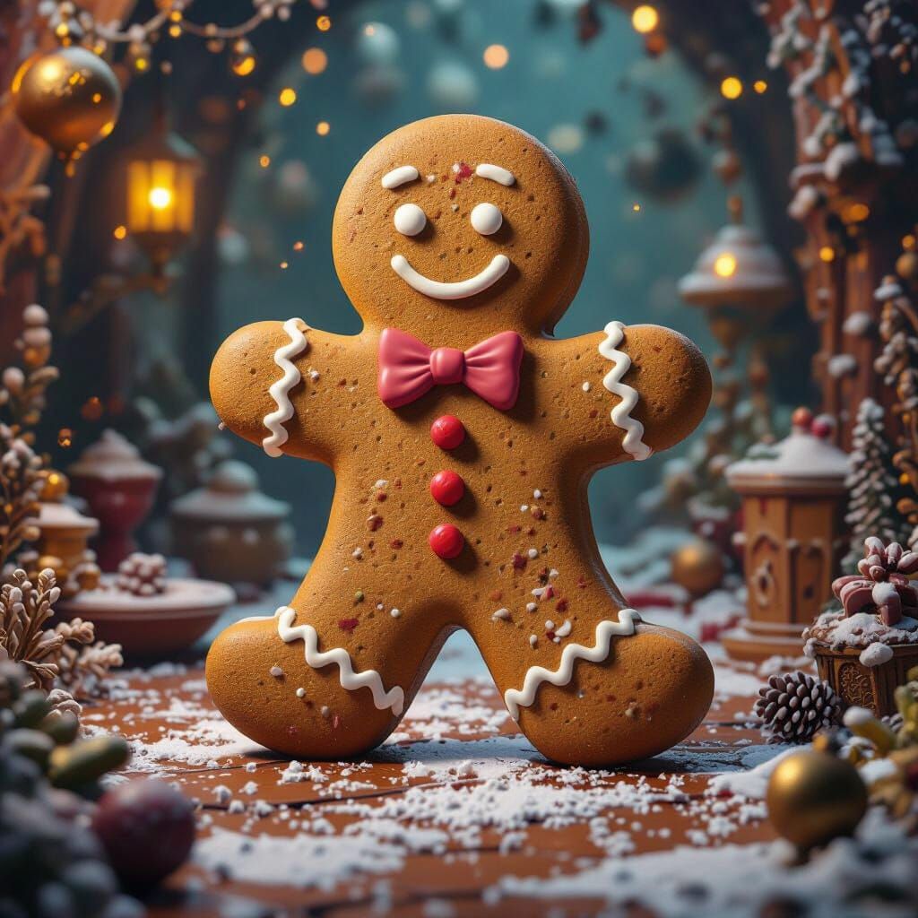 Fantastical Gingerbread Man Set Matte Painting