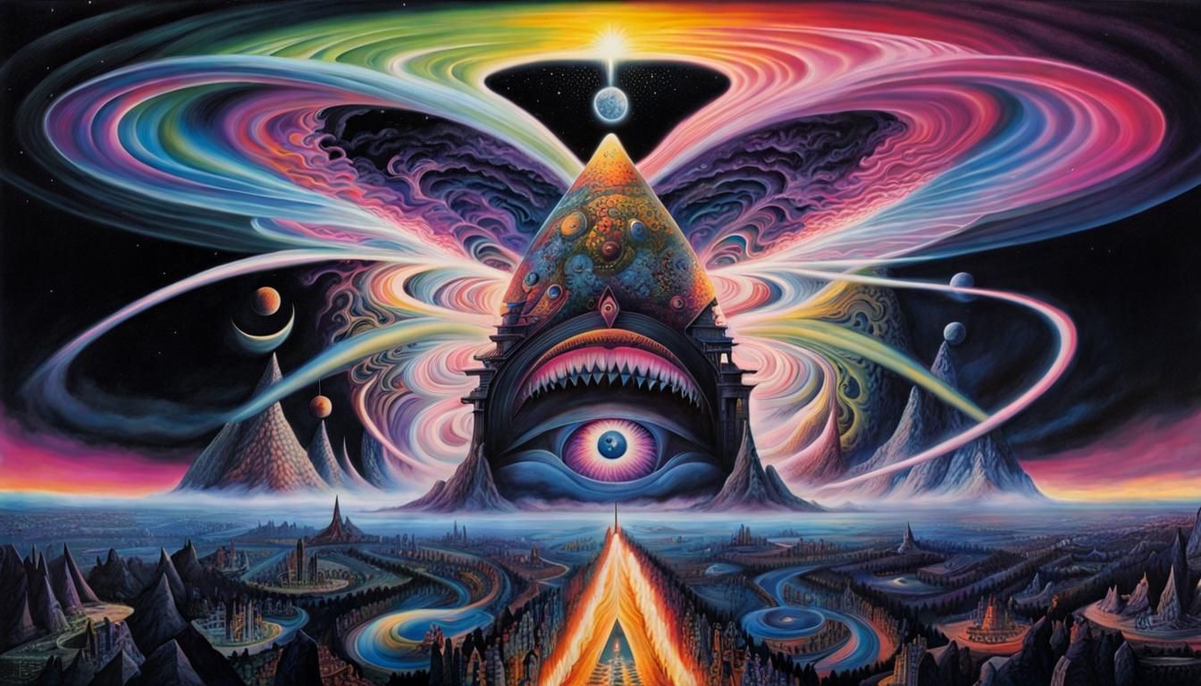 Psychedelic Pink Floyd Tribute Art: Surreal Maximalist Maste...