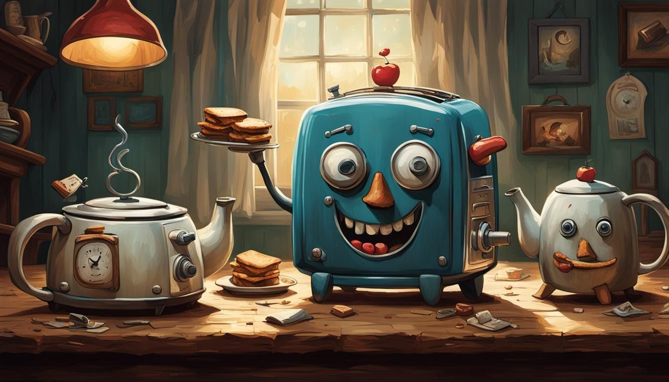 Animated Household Objects in a Sinister Style