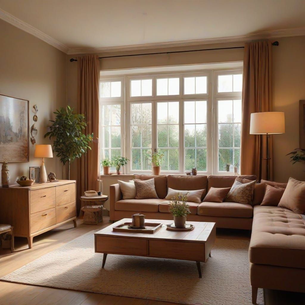 Warm Dutch Living Room with Cozy Traditional Furniture