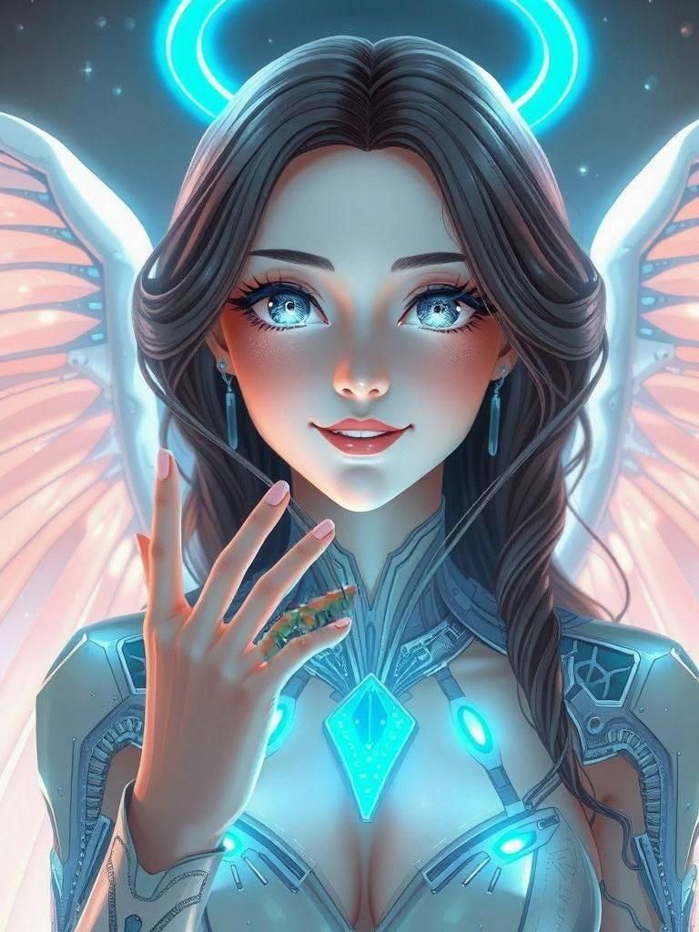 Mechanical Angel with Nanofilament Wings