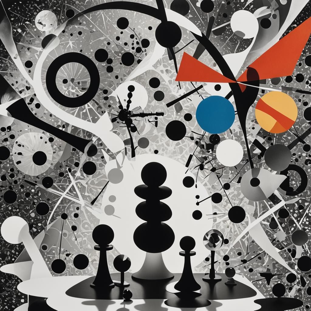 Man Ray Inspired Abstract Photogram in Black and White