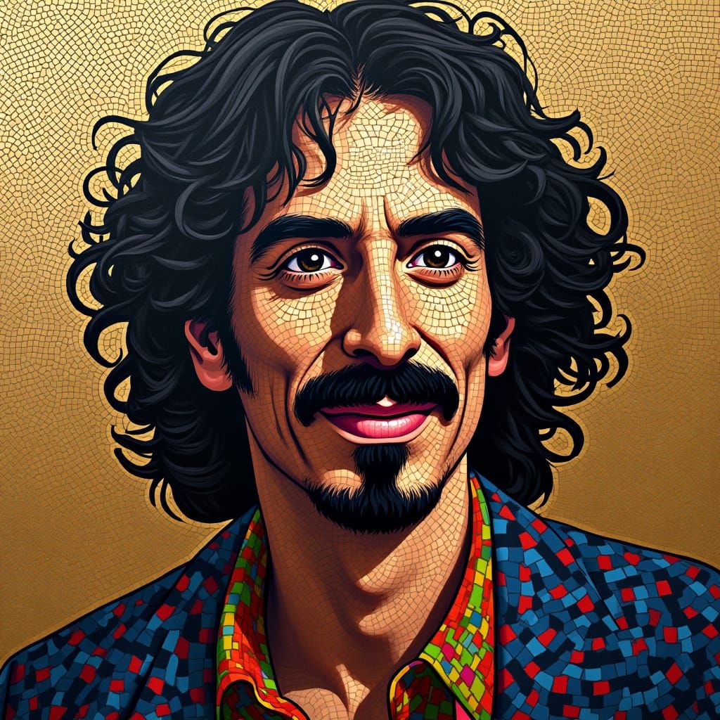 Frank Zappa as a Byzantine Mosaic