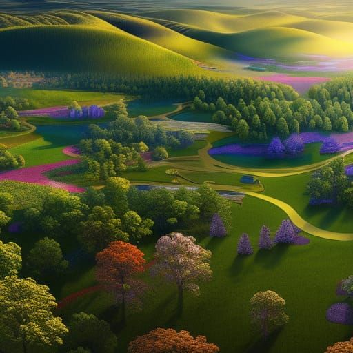 Ancient Sweden Fantasy Painting in Klimt Style