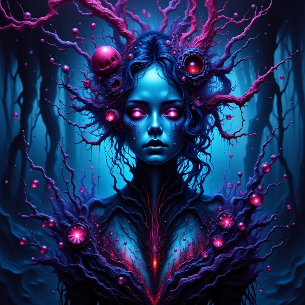 Ethereal Dreamscapes in Vibrant Blues