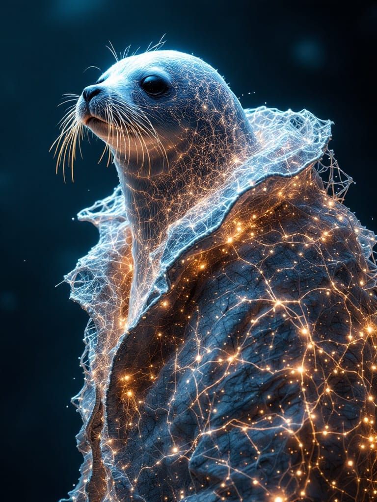 A Bio-Luminescent Seal in Futuristic Garb