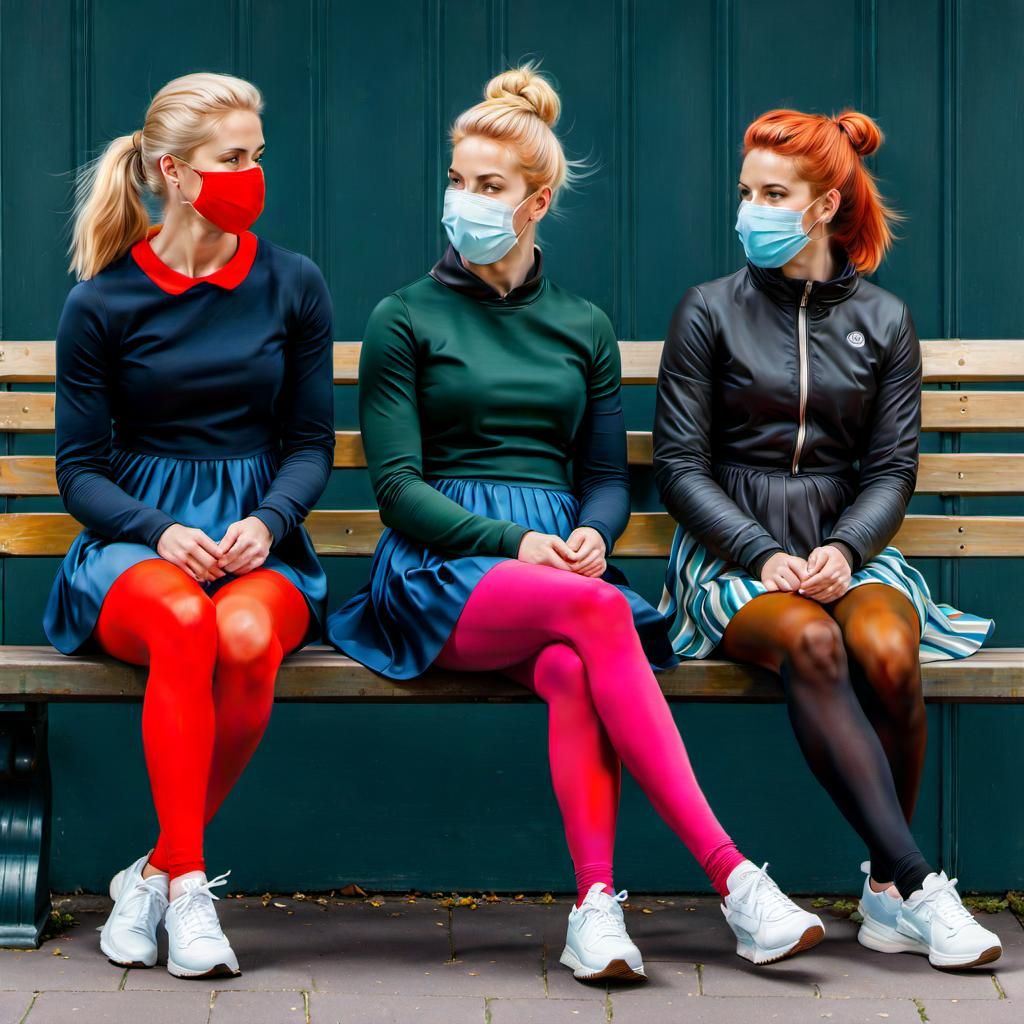 Colorful Girls in Copenhagen: An Oil Painting