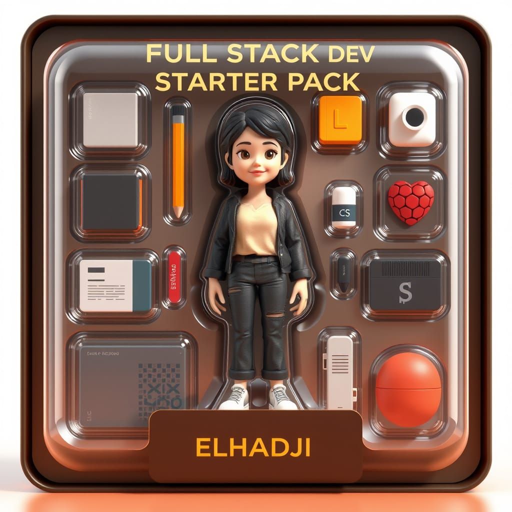 Stylized 3D Packaging for Custom Starter Pack with Figurine