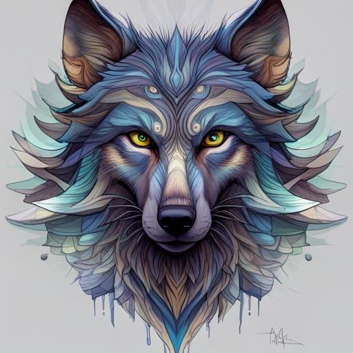 Hybrid Wolf-Man in Exquisite 3D Digital Art