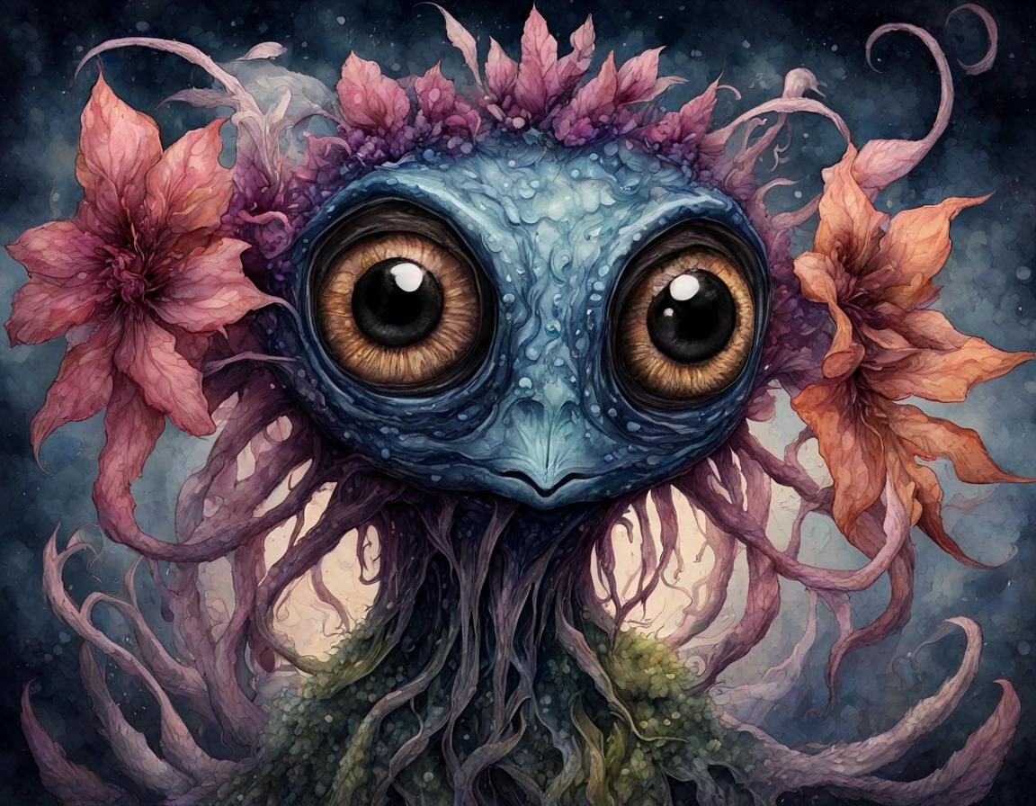 Strange Creature Close-Up: Lovecraftian Horror Concept Art
