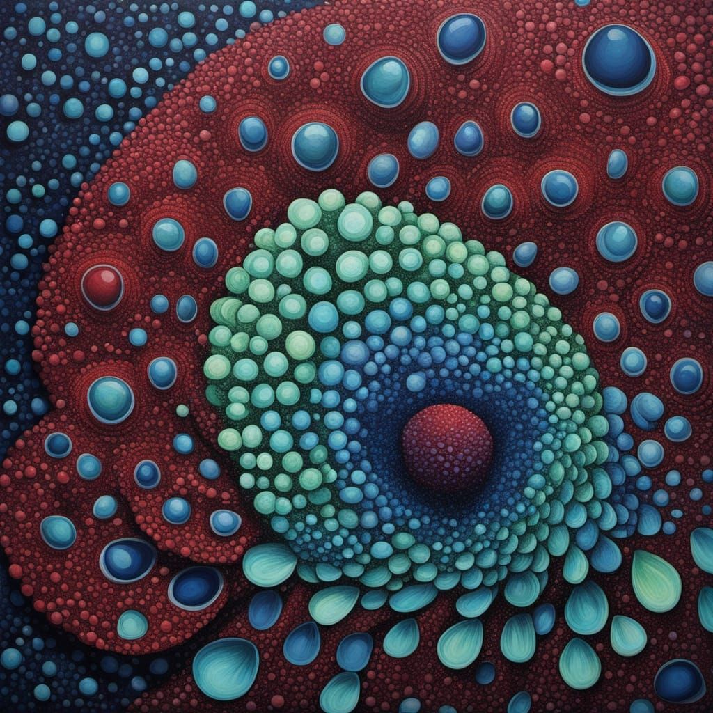 Burgundy Monsoon Kilimanjaro Abstract Painting