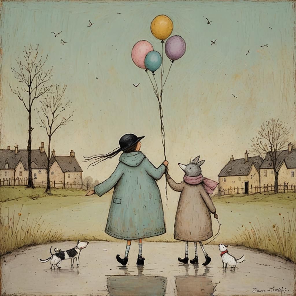 Cute Animal in Whimsical Pastel Style