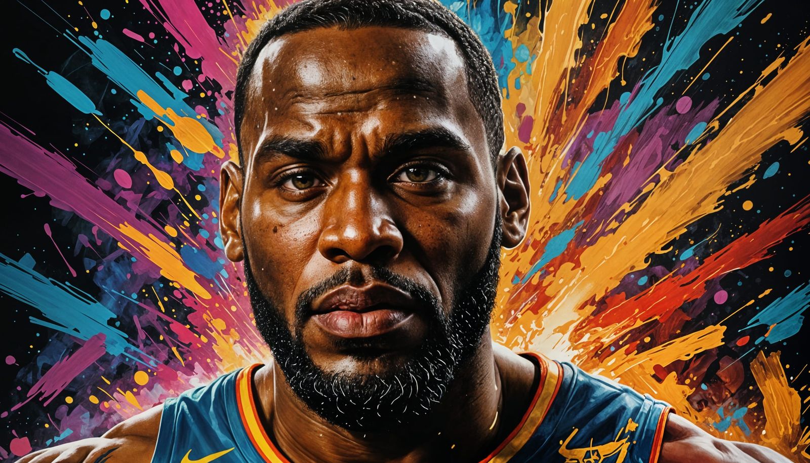 LeBron James as a Majestic King in a Vibrant Digital Artwork