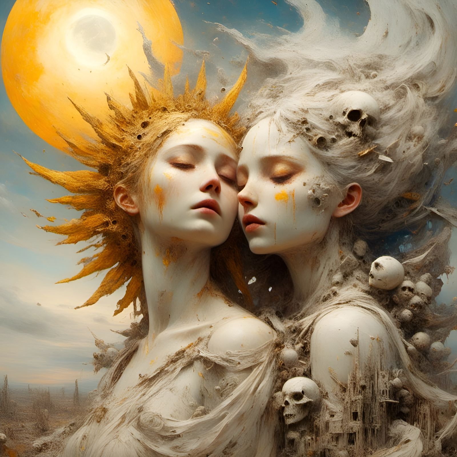 Personified Sun and Moon Dance in Dreamland