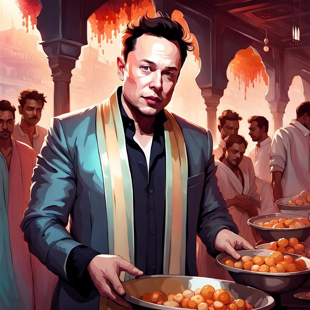 Elon Musk has an Indian meal