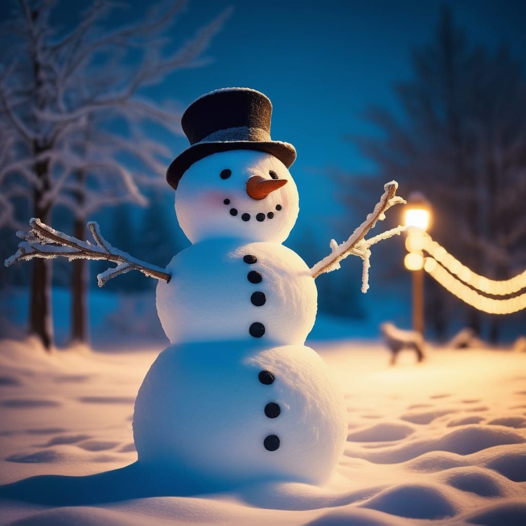 Winter Wonderland in Hyperrealistic Style