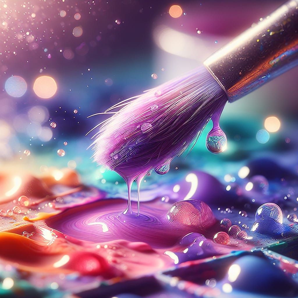 Watercolor Brushstrokes: A Macro Photography Masterpiece