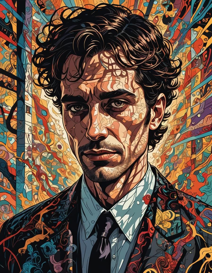 Abstract Shadow Figure in Web Comic Style