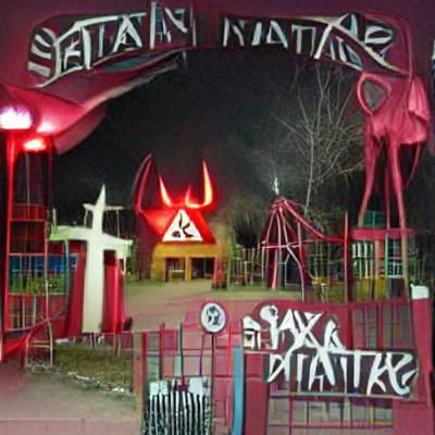 Surreal Satanic Theme Park: A Macabre Vision