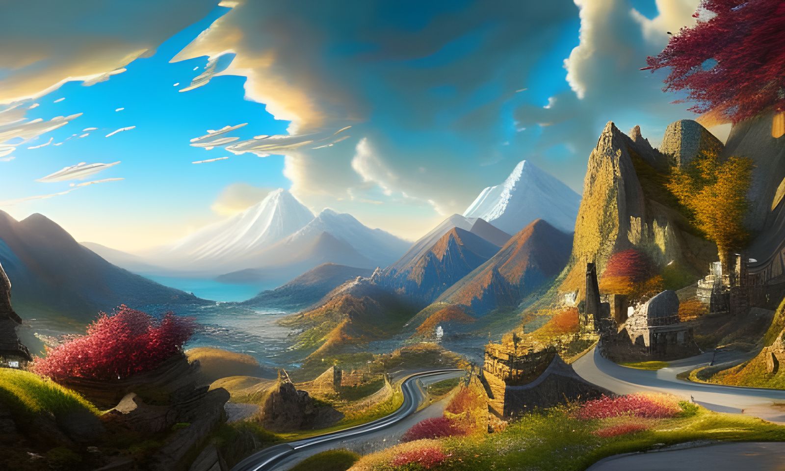 Spectacular Transfăgărășan Road in Digital Art