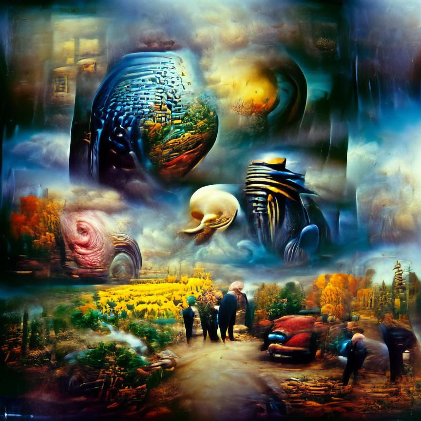 Surreal Post-Apocalyptic Earth Landscape