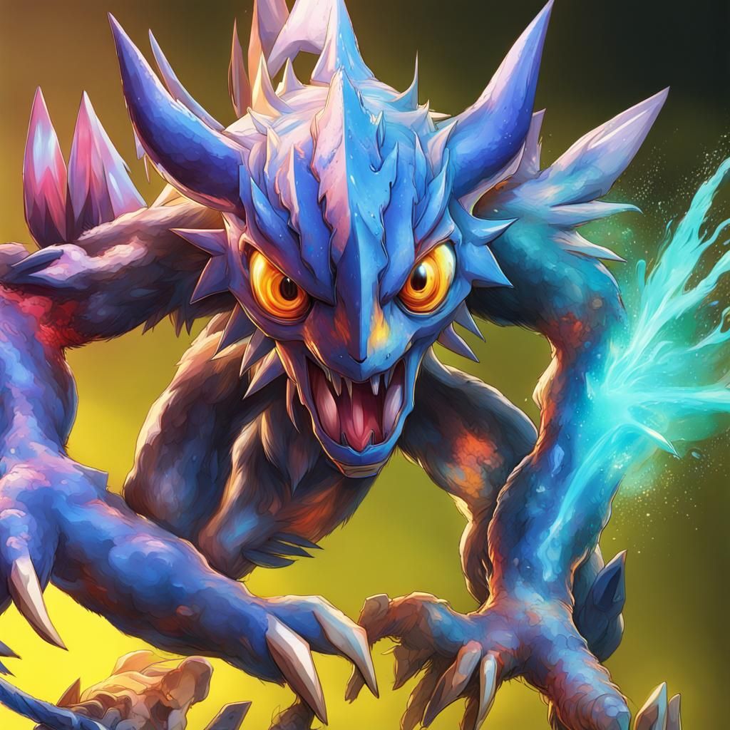 Hyperrealistic Digimon Splash Art