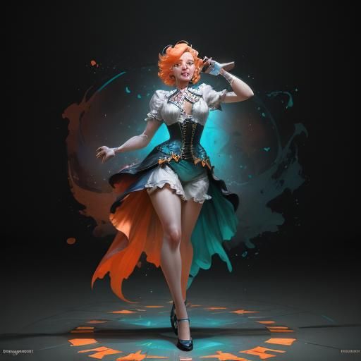 Marilyn Monroe Portrait in Art Nouveau Style