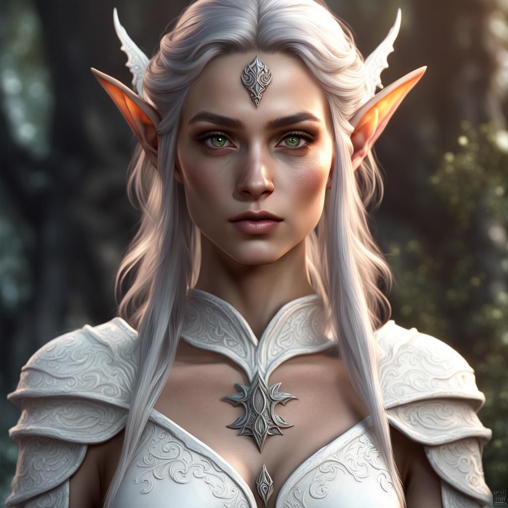 Detailed Female Elf in Fantasy Concept Art