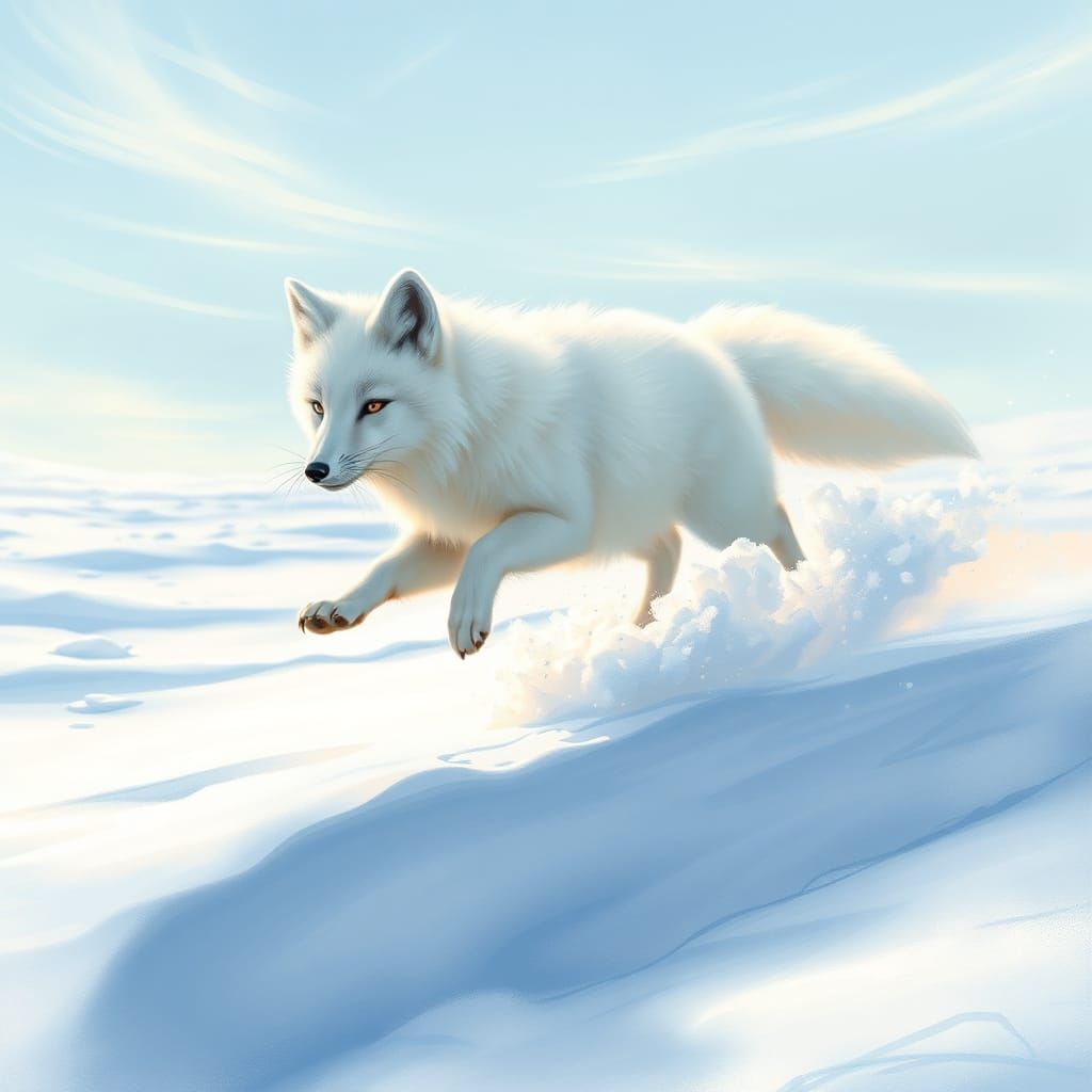 Arctic Fox in Winter Wonderland