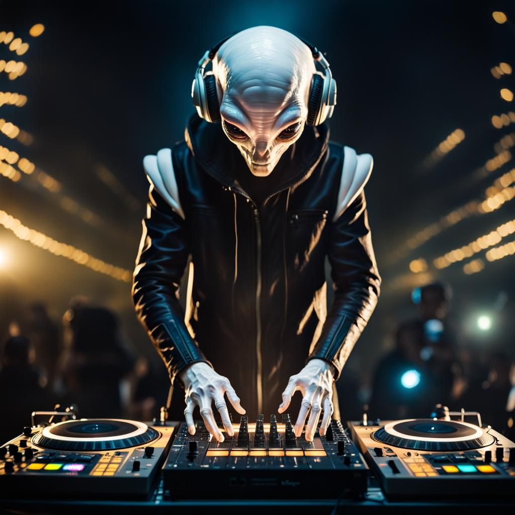 Albino Alien DJ MixMaster in Professional Photography