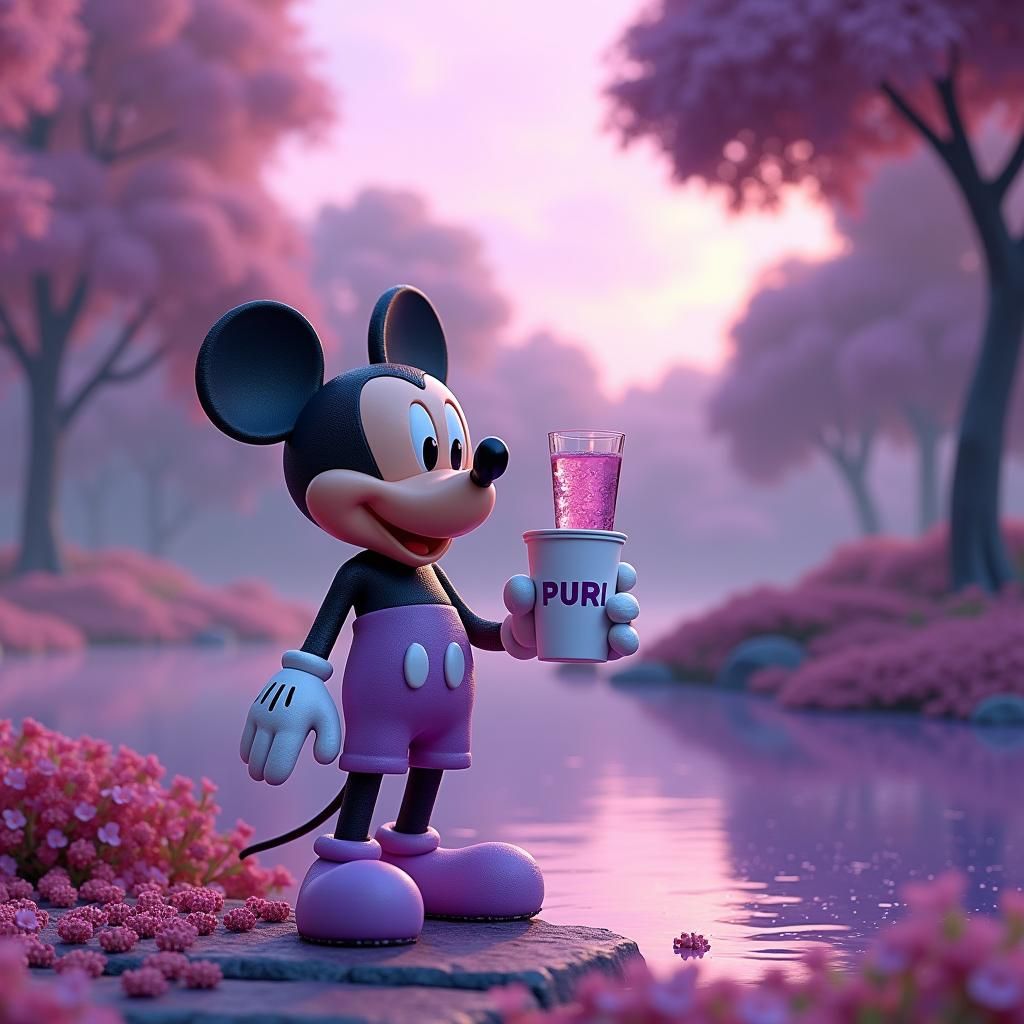 Mickey Mouse Inspired Cartoon by Purple Lake