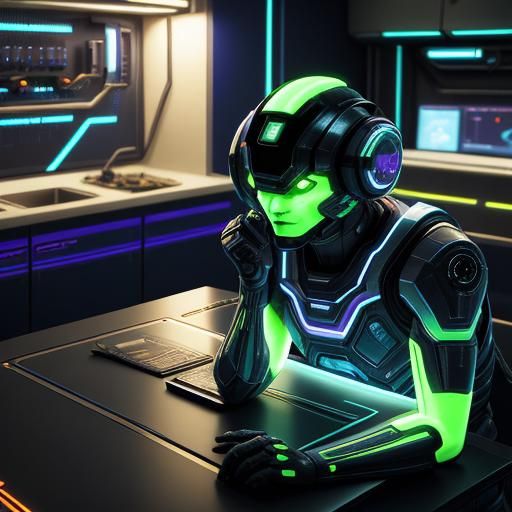 Futuristic Sci-Fi Metal Discovery in Neon-Lit Lab