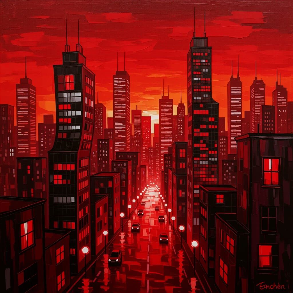 Crimson City Expressing Raw Urban Anxiety