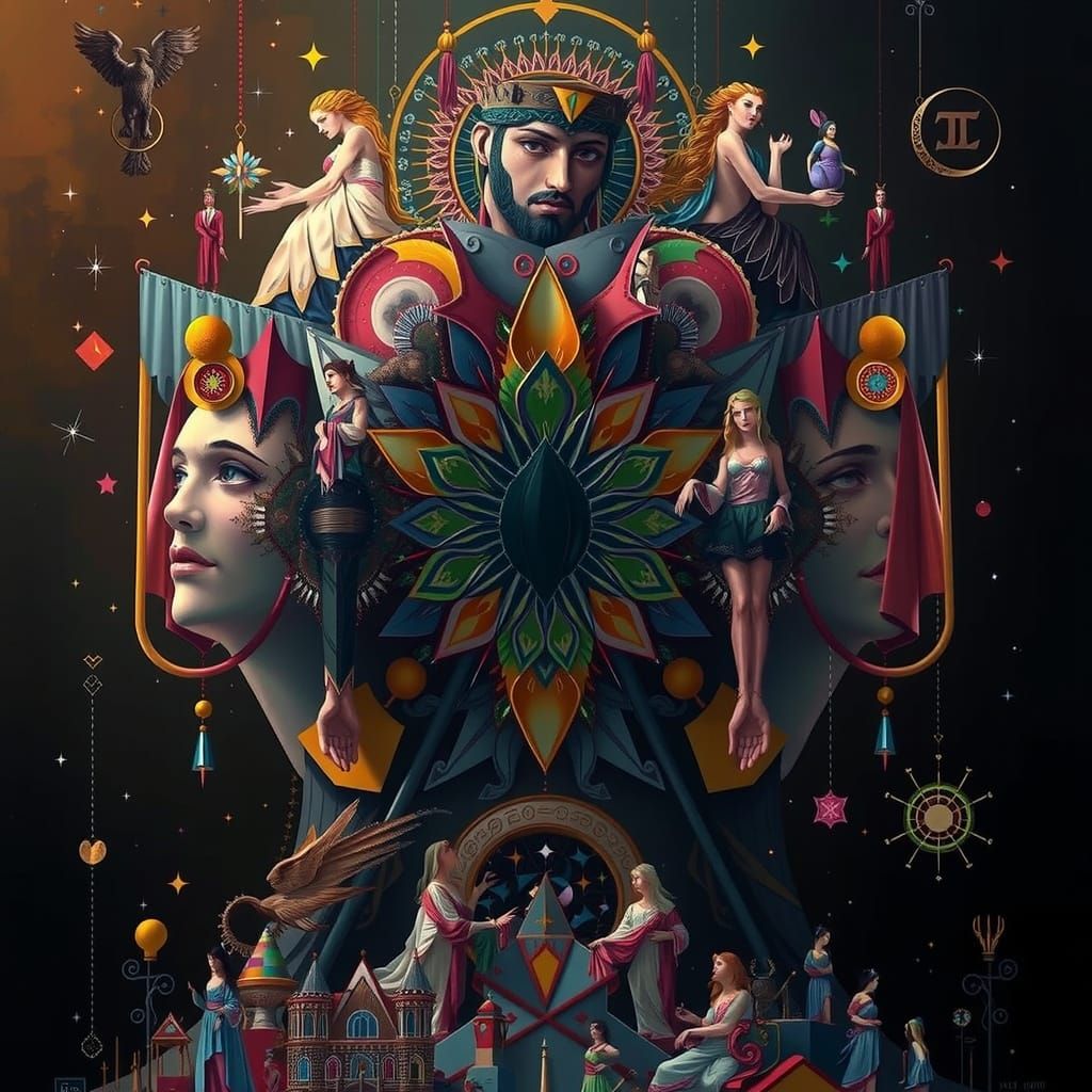 Masterpiece Painting of Beauty and Truth