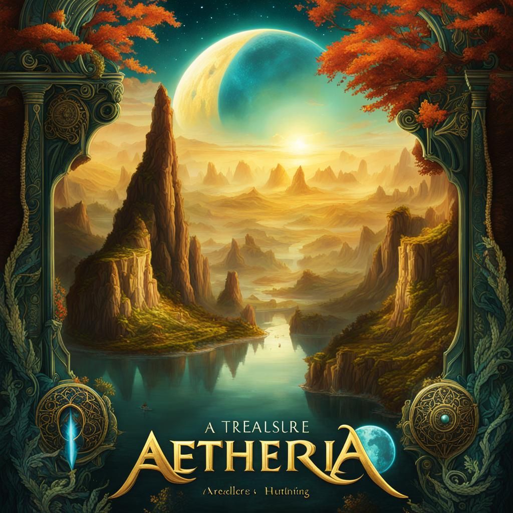 Aetheria: Exciting Treasure Hunting Book Cover Design