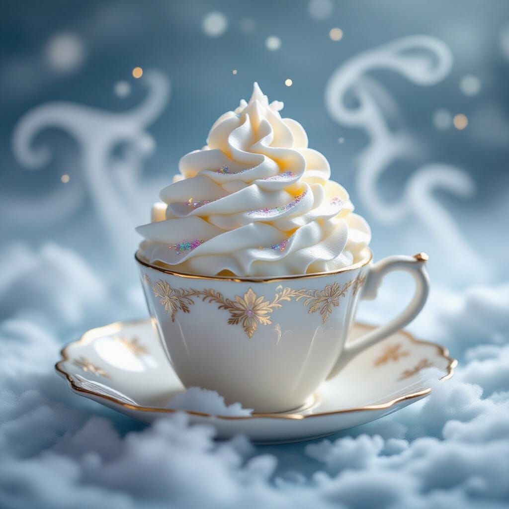 Cloud Ice Cream in Star Cup: Dreamy Art