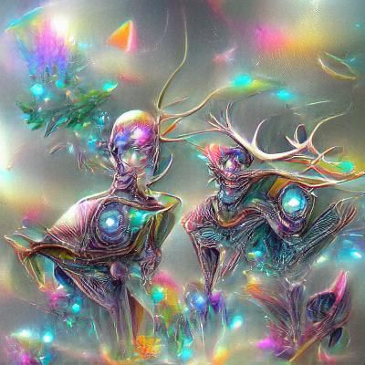 Holographic Machine Elves by Pablo Amaringo