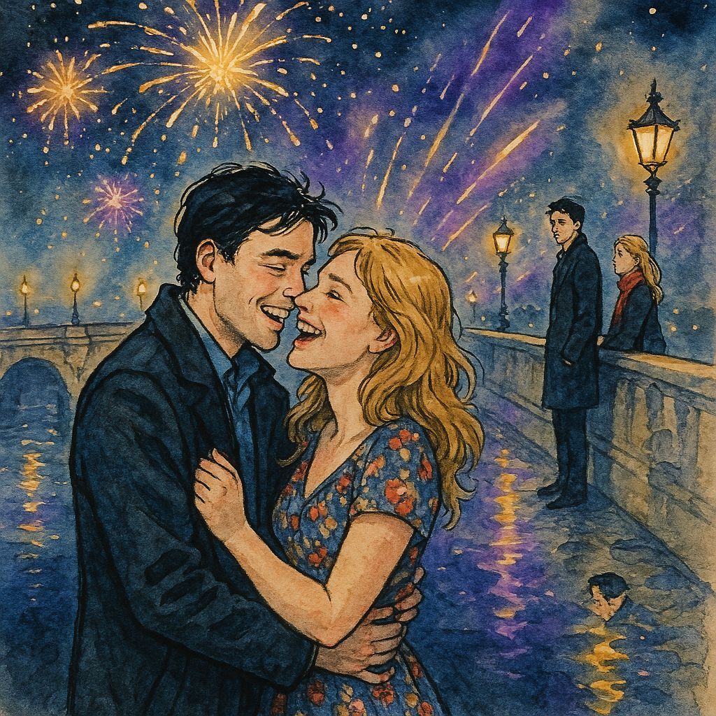 Midnight Love on Pont Neuf Bridge