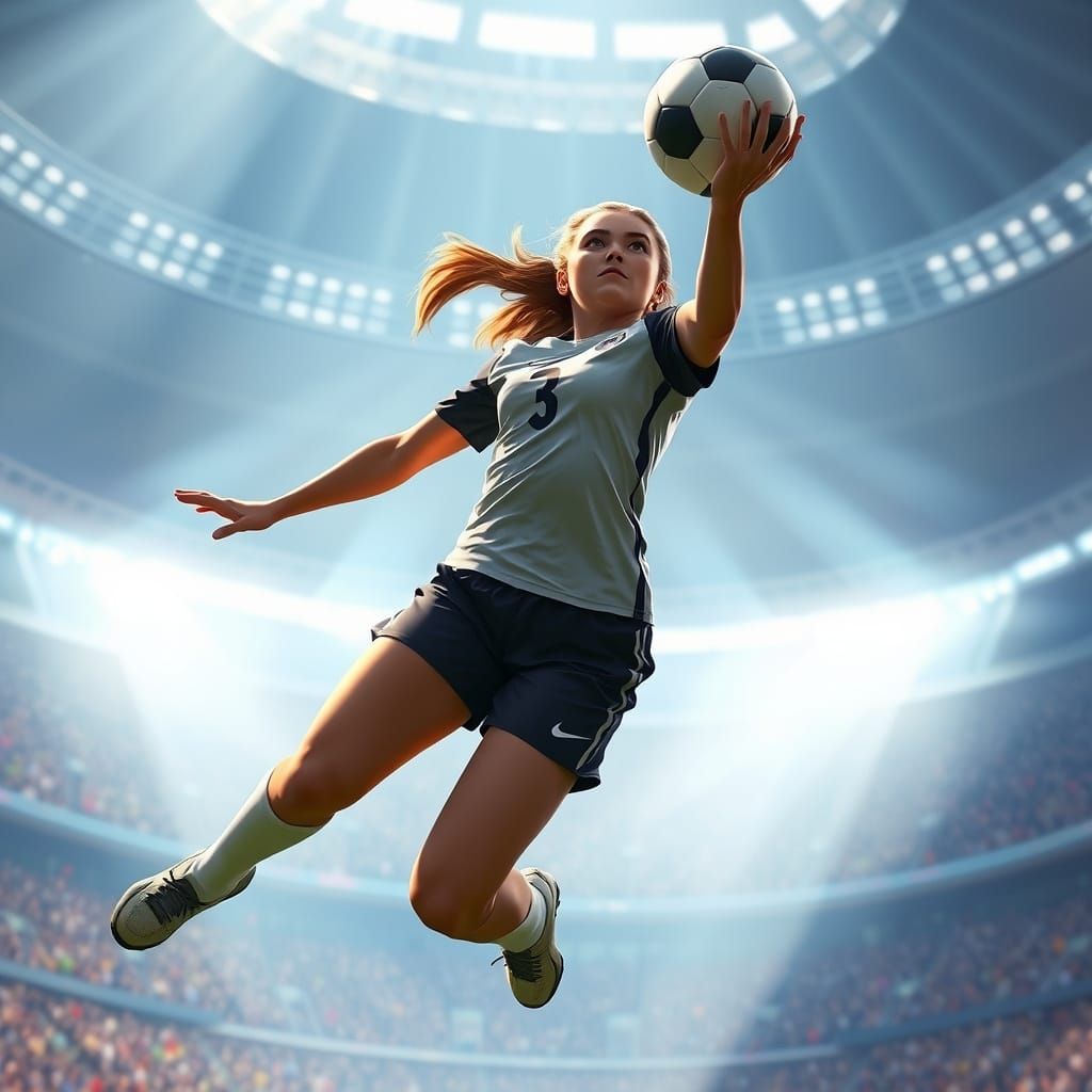 Soccer Star Scores Header with Cinematic Lighting