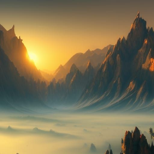 Sunrise over the mountains