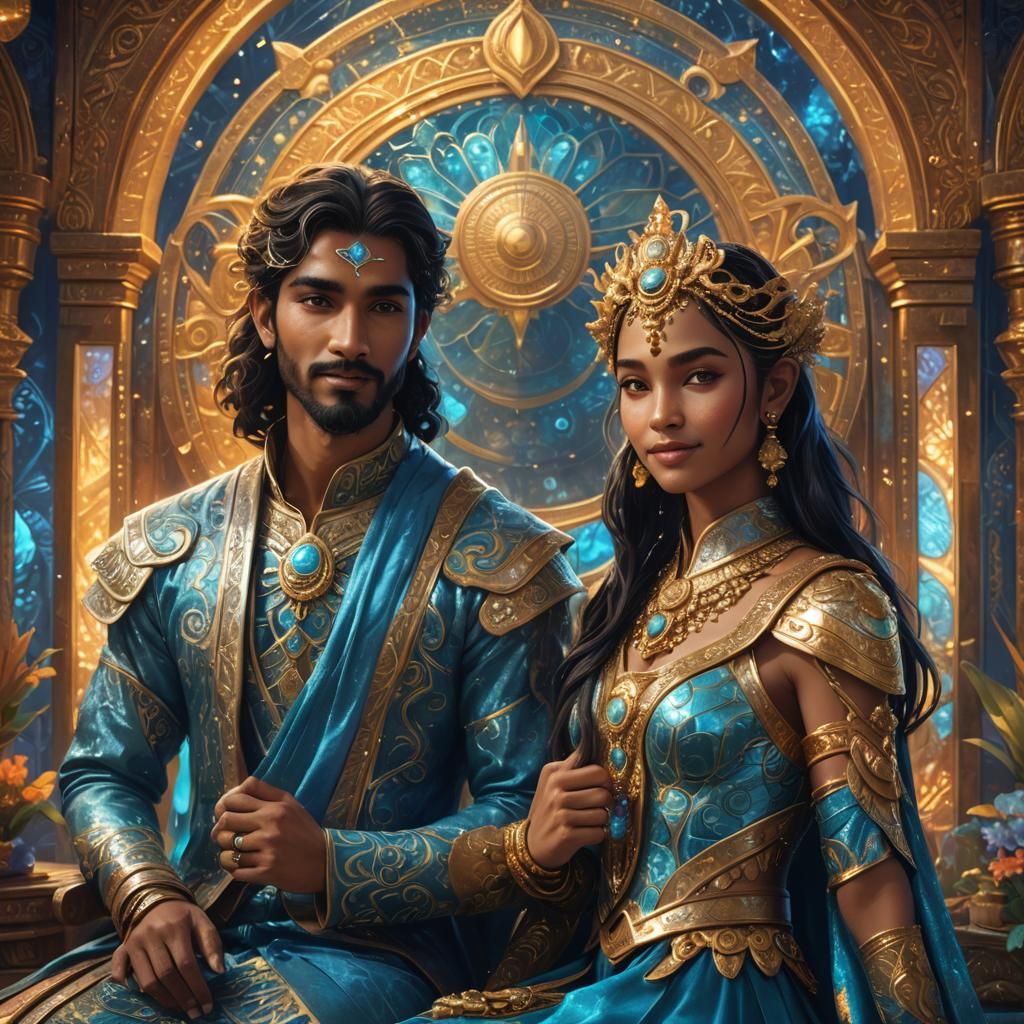 Atlantean Family Portrait with Mirrorsian Computer