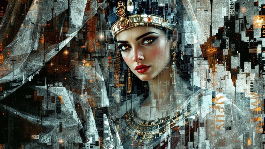 Ancient Goddess Commands Time, Shrouded in Dust and Gold