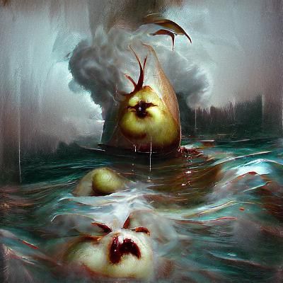 Sinister Pears Languishing in Drowning Machine