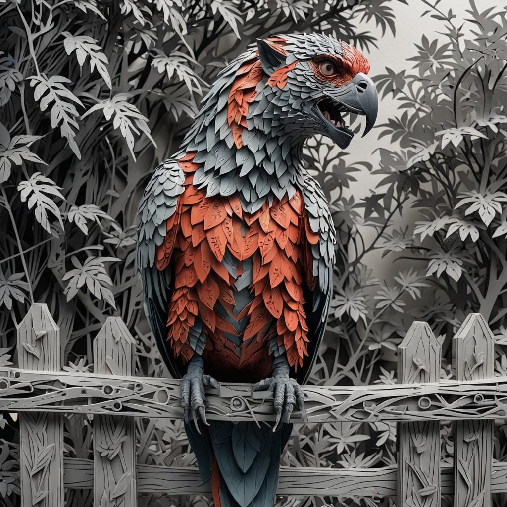 Detailed Example of Kirigami Paper Art