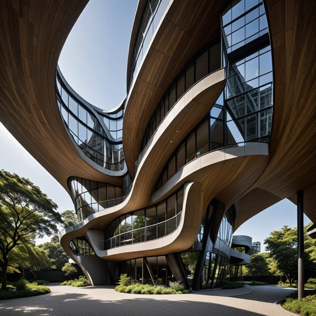 Surreal Futuristic Monument Blends Nature and Geometry