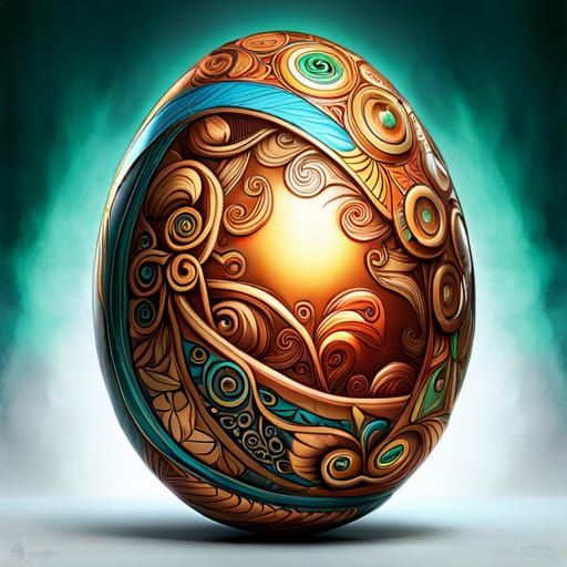 Intricate Ornate Easter Egg in Fantasy Art Style