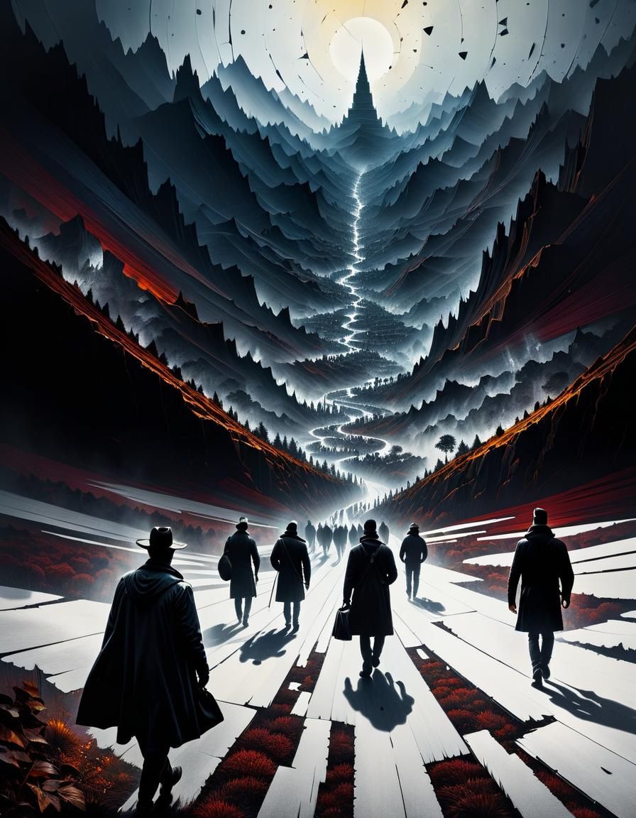 Eternity's Path: Shattered Ink Double Exposure