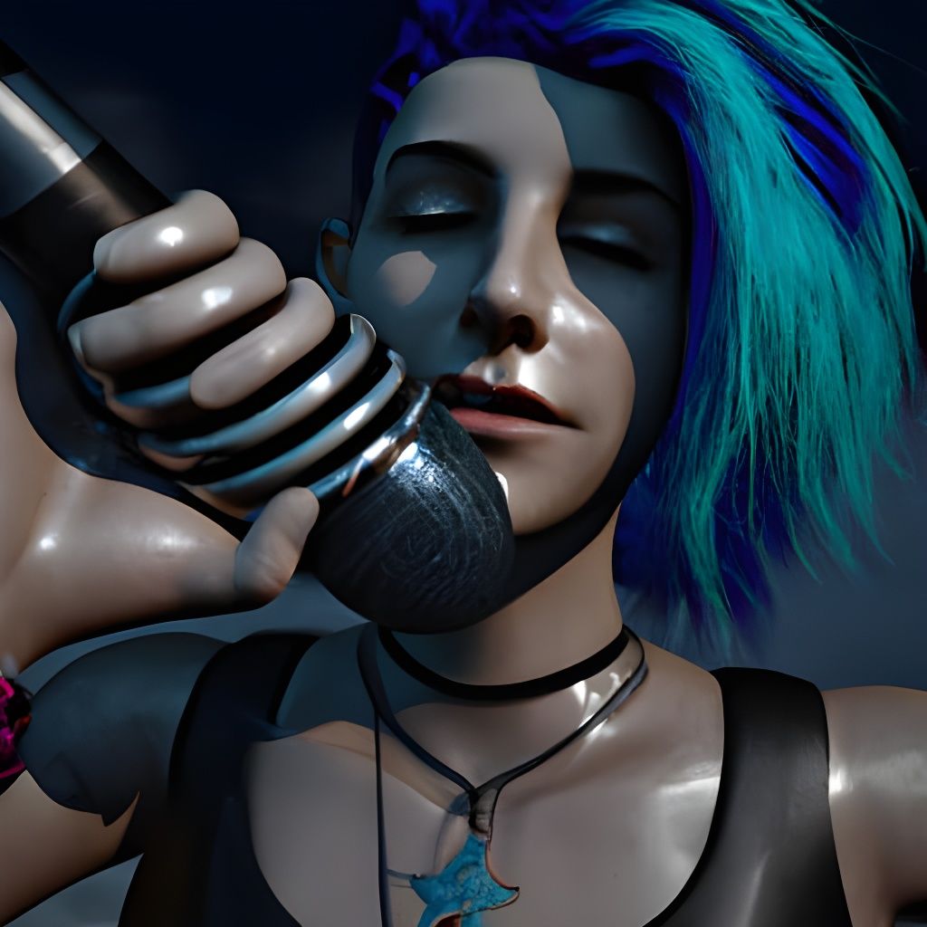 Punk Rock Singer Portrait, Photorealistic and Cinematic