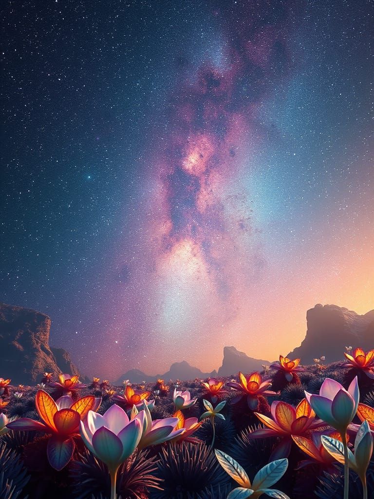 Galactic Dreamscape in Hyperrealistic Splendor