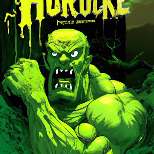 Horror Hulk in Gothic Engraving Style